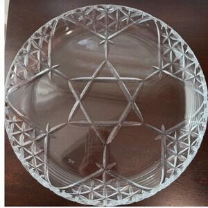 Gorgeous heavy Miller Rogaska Crystal Serving Platter Star of‎ David Elegant